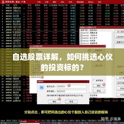 自選股票詳解，如何挑選心儀的投資標(biāo)的？