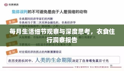 每月生活細(xì)節(jié)觀察與深度思考，衣食住行洞察報(bào)告