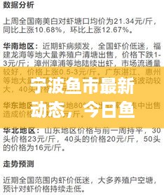 寧波魚市最新動態(tài)，今日魚價、市場走勢及影響因素全解析