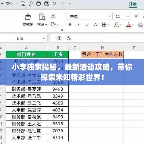 小李獨(dú)家揭秘，最新活動(dòng)攻略，帶你探索未知精彩世界！
