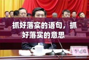 抓好落實的語句，抓好落實的意思 