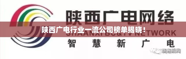 陜西廣電行業(yè)一流公司榜單揭曉！