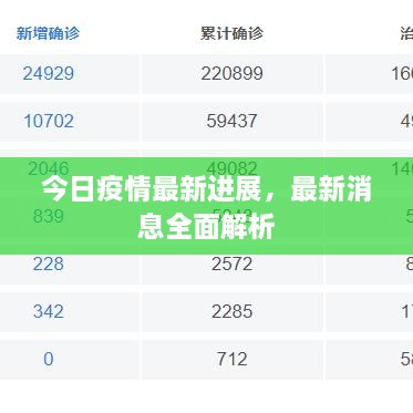 今日疫情最新進展，最新消息全面解析