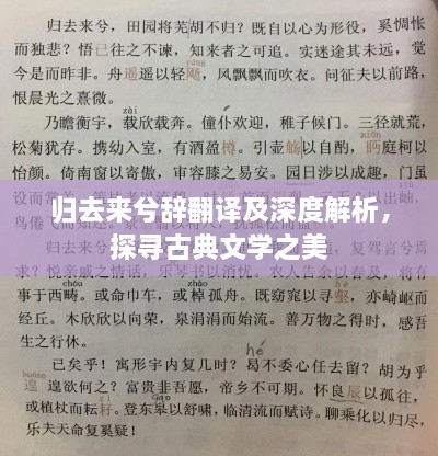 歸去來(lái)兮辭翻譯及深度解析，探尋古典文學(xué)之美