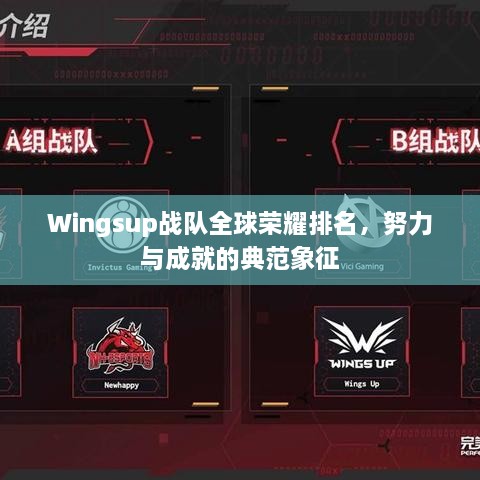 Wingsup戰(zhàn)隊全球榮耀排名，努力與成就的典范象征