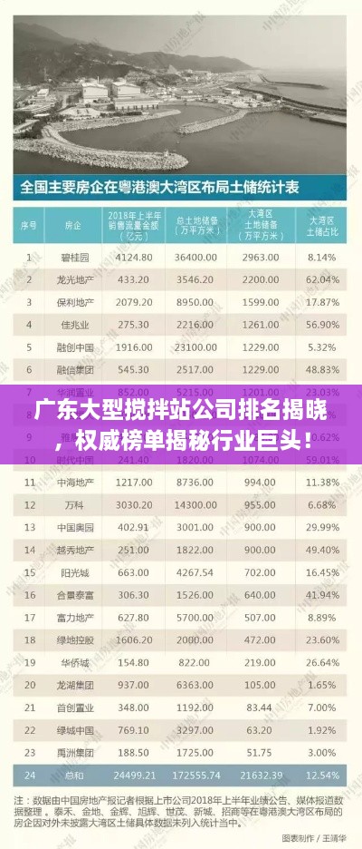 廣東大型攪拌站公司排名揭曉，權(quán)威榜單揭秘行業(yè)巨頭！