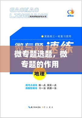 微專題選題，微專題的作用 
