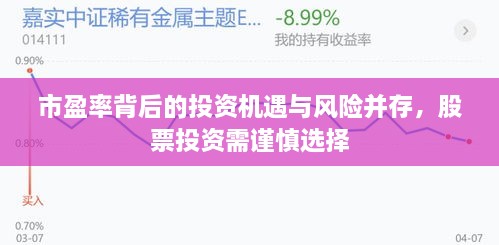 市盈率背后的投資機(jī)遇與風(fēng)險并存，股票投資需謹(jǐn)慎選擇