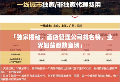 「獨(dú)家揭秘，酒店管理公司排名榜，業(yè)界翹楚悉數(shù)登場(chǎng)」
