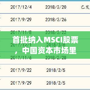 首批納入MSCI股票，中國(guó)資本市場(chǎng)里程碑事件揭曉！