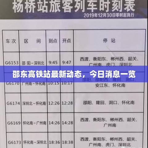 邵東高鐵站最新動態(tài)，今日消息一覽